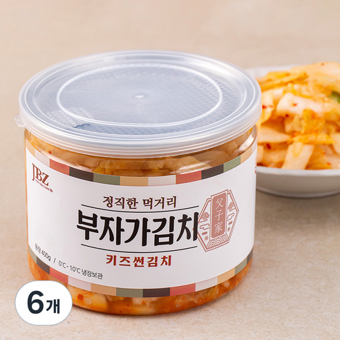 부자가김치 키즈 썬김치, 400g, 6개