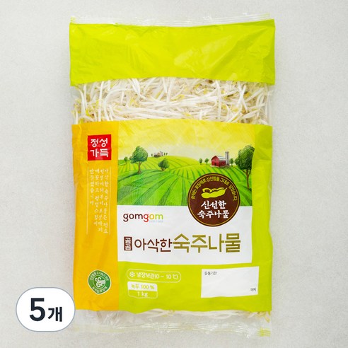 곰곰 아삭한 숙주나물, 1kg, 5개
