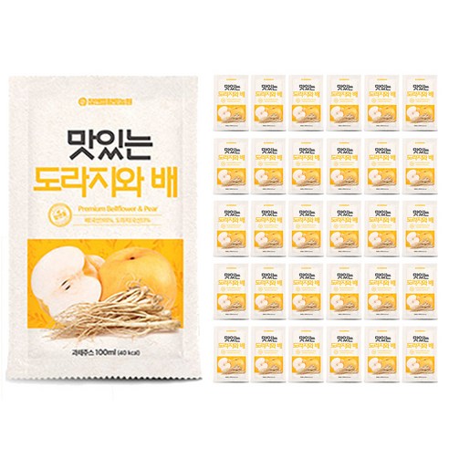 황토농원 맛있는 도라지와 배즙, 100ml, 120개