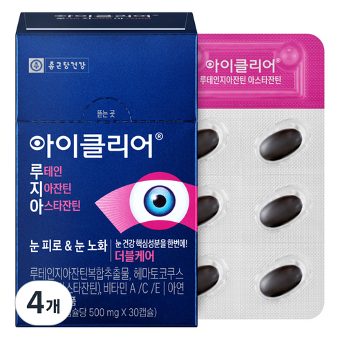 아이클리어 루테인지아잔틴 아스타잔틴, 4개, 30정