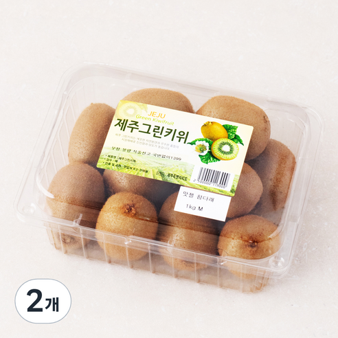 제주 그린키위, 1kg, 2개