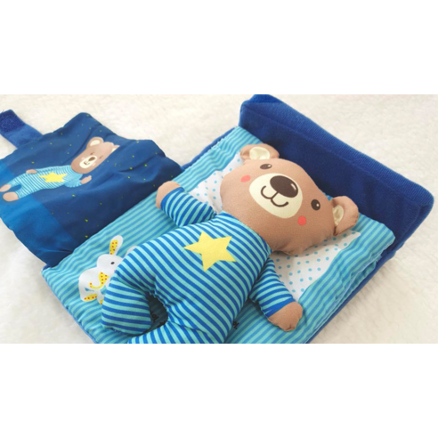 잘 자 꼬마 곰! : 두근두근 우리 아기 첫 친구 침대 헝겊책 북유럽토이북