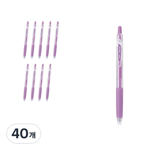 파이롯트 쥬스 젤잉크펜 0.5mm LJU-10EF, 파스텔바이올렛, 40개