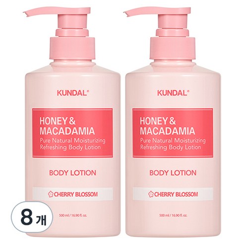 쿤달 퓨어 바디로션 체리블라썸향, 500ml, 8개