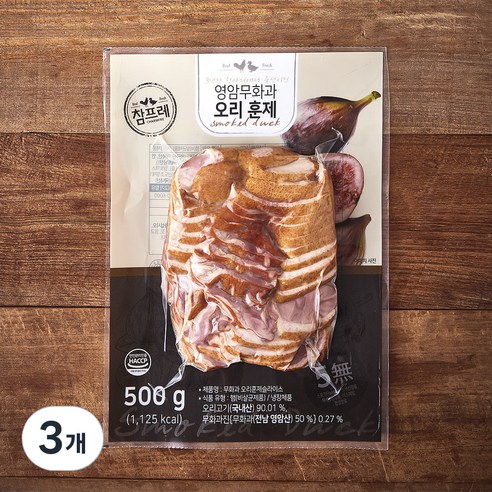 참프레 무화과 오리훈제 슬라이스, 500g, 3개
