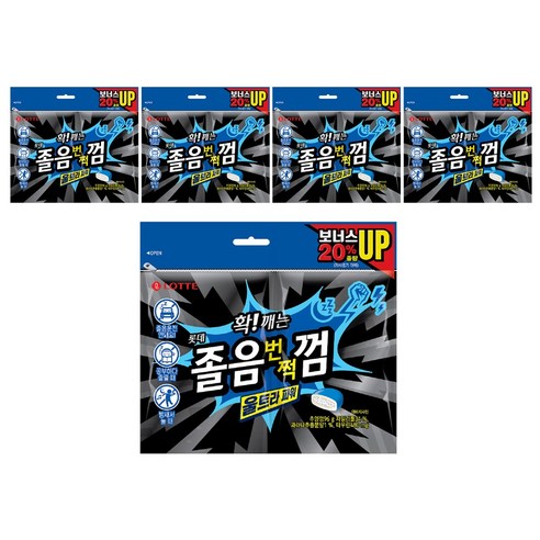 롯데웰푸드 졸음 번쩍 껌 울트라 파워, 96g, 5개