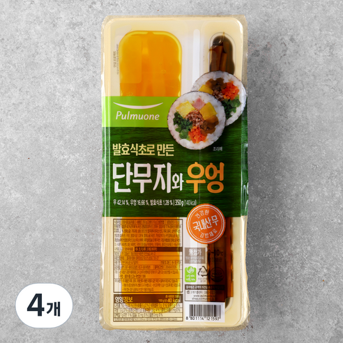 풀무원 김밥용 단무지와우엉, 350g, 4개