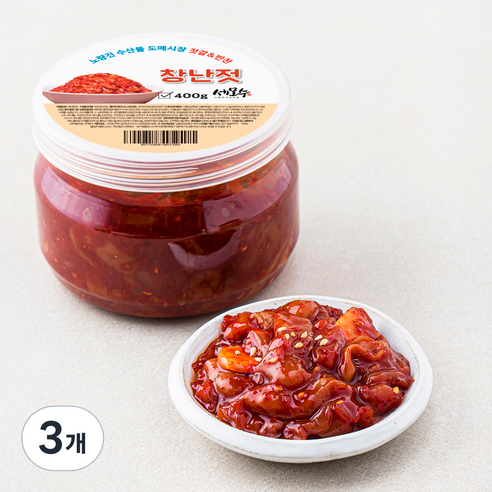 세모수 밥도둑 창난젓, 400g, 3개