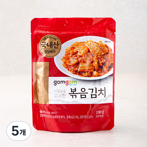 곰곰 볶음김치, 190g, 5개