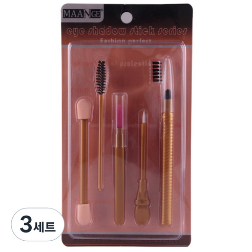 리빙조이 JOYBEAUTY 메이크업 툴 세트 J-227, 골드, 3개