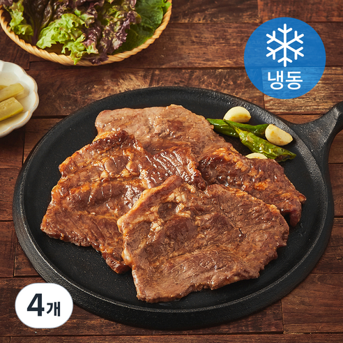 갈비아저씨 양념 목살 107 (냉동), 600g, 4개