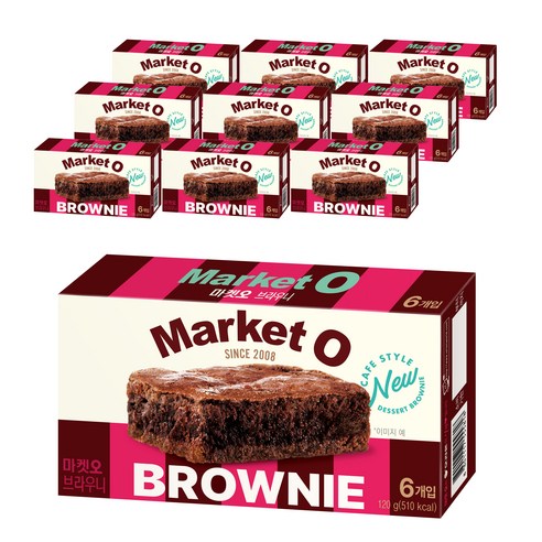 오리온 마켓오 브라우니 6p, 120g, 10개