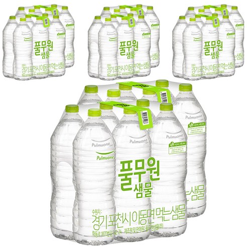 풀무원샘물 무라벨 생수, 48개, 2L