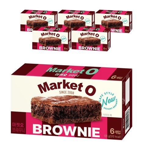 오리온 마켓오 브라우니 6p, 120g, 6개