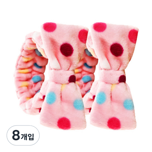 더자카 러블리 패턴 리본 머리띠, Y377LBBI231, 8개