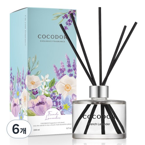 코코도르 퍼퓸 디퓨저, 프렌치라벤더, 200ml, 6개