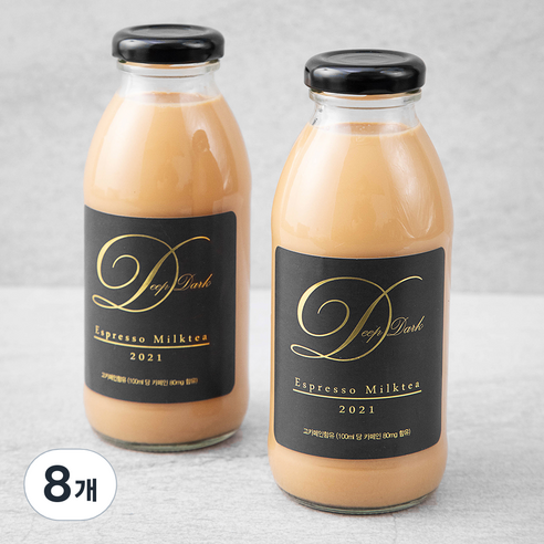 틸리셔스 딥다크 에스프레소 밀크티, 300ml, 8개