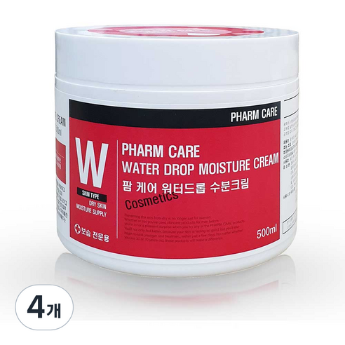 팜케어 워터드롭 수분크림, 4개, 500ml