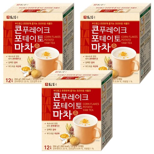 담터 콘푸레이크 포테이토 마차, 22g, 12개입, 3개