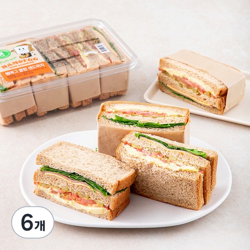 그린래빗 햄에그 클럽 샌드위치, 460g, 6개