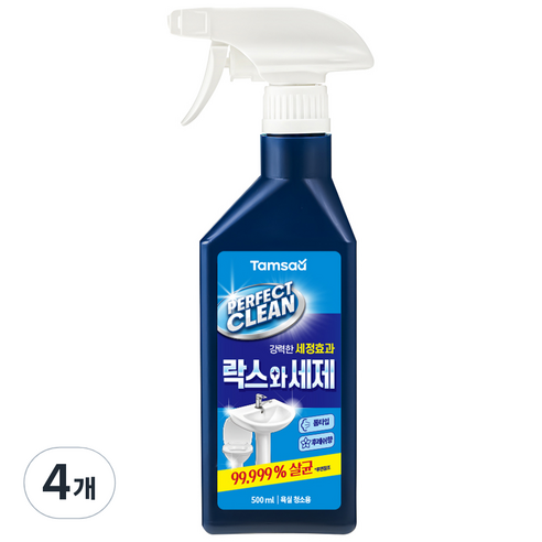 탐사 살균 99.9% 락스와세제 폼 스프레이 후레쉬향, 500ml, 4개