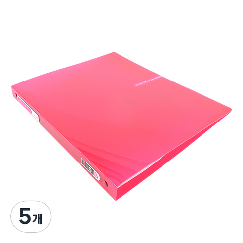 알파 비비드 컬러칩 O링바인더 A4 3공 2cm, 분홍, 5개