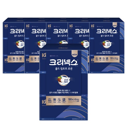 크리넥스 콜드컴포트 미용티슈 2겹, 6개입, 6개
