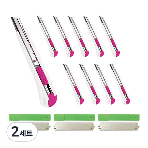 화신 203 커터칼 10p + 309 커터날 소 10p x 3개, 2세트, 랜덤발송(커터칼)