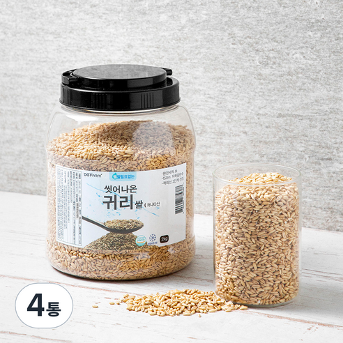 씻어나온 귀리쌀, 2kg, 4통