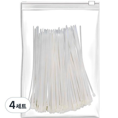 엔더 플렉시블 케이블 타이, 화이트, 4세트
