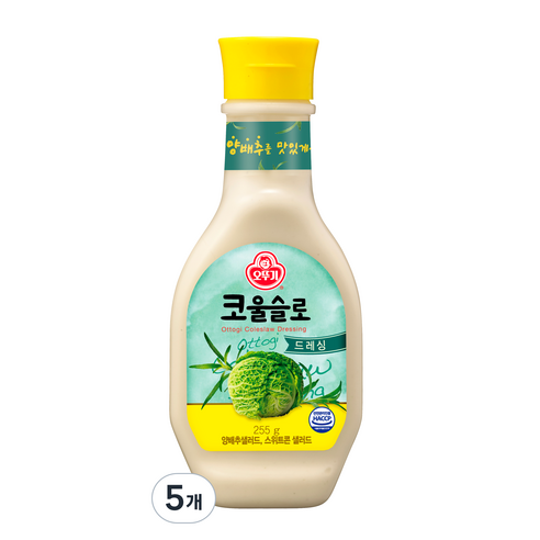 오뚜기 코울슬로드레싱 255g, 5개