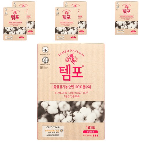 템포 내추럴 슈퍼, 16개입, 6개