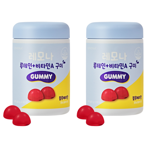 레모나 루테인 + 비타민A 구미, 60정, 240g, 2개