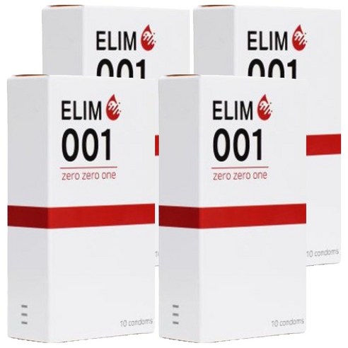 ELIM 슬림형 콘돔 ELIM001, 10개입, 4개