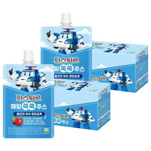 파스퇴르 유아용 매일 쑥쑥 주스 10p, 800ml, 2개