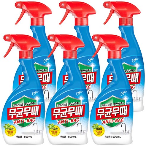 무균무때 안티박 욕실용 세정제, 500ml, 6개