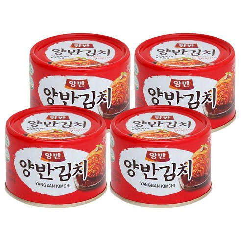 양반 양반김치 캔, 160g, 4개