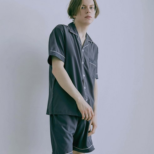 男裝時尚睡衣上下裝套裝成年男成年男青年男男夏季