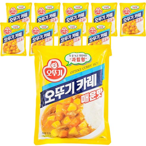 오뚜기 분말 카레 매운맛, 1kg, 10개