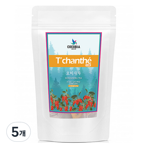 티샹떼 삼각망 오미자차, 1.5g, 25개입, 5개
