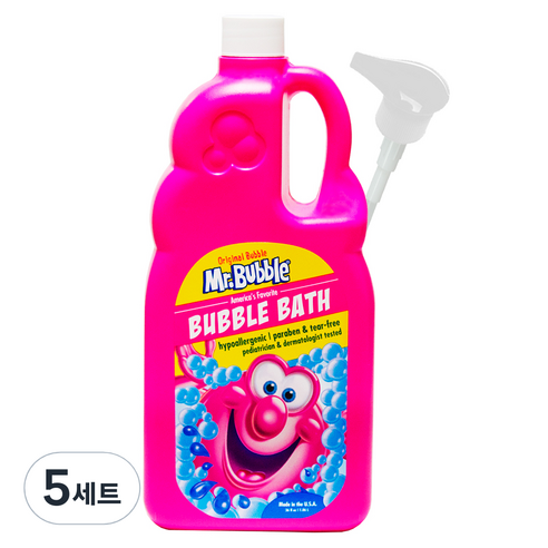 미스터버블 오리지널 버블바스 1060ml + 펌프 세트 펌프헤드 랜덤발송, 5세트