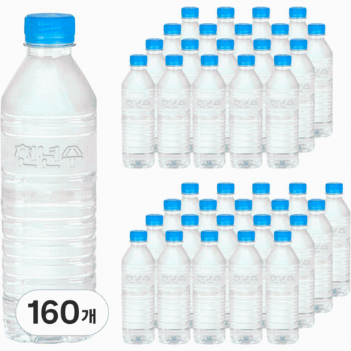 천년수 무라벨 생수, 500ml, 160개