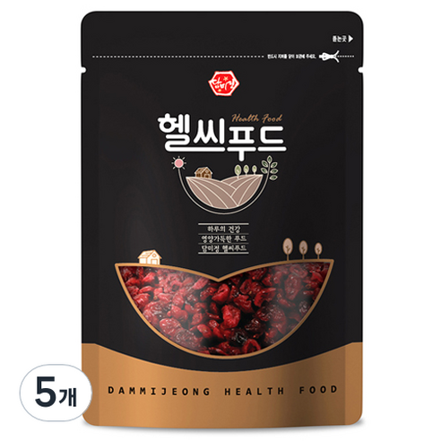 담미정 헬씨푸드 건크랜베리, 400g, 5개