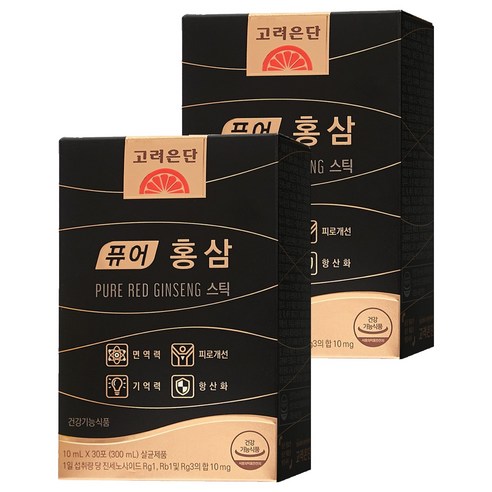 퓨어 홍삼 스틱 30p, 300ml, 2개