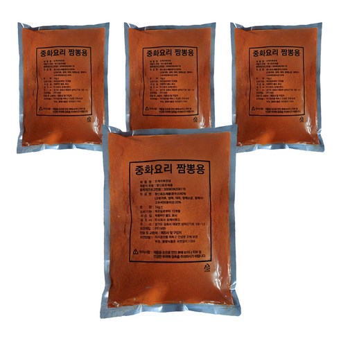 오케이특양념 중화요리 짬뽕용 매운맛, 1kg, 4개