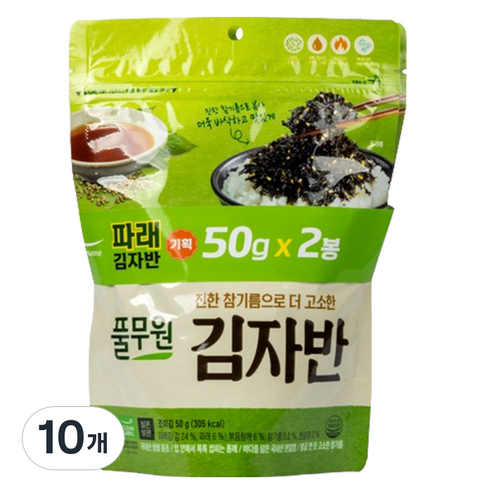 풀무원 김자반, 50g, 10개