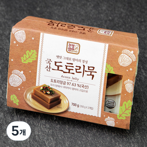 친정엄마 국산 도토리묵, 350g, 2개입, 5개