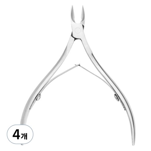 리빙홈디테일 네일케어 전문가용 니퍼 95mm, 실버, 4개