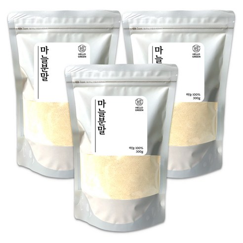헬로우그린 국산 마늘 분말 팩, 300g, 3개