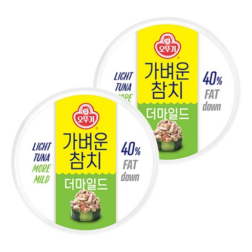 오뚜기 가벼운참치 더마일드, 135g, 2개